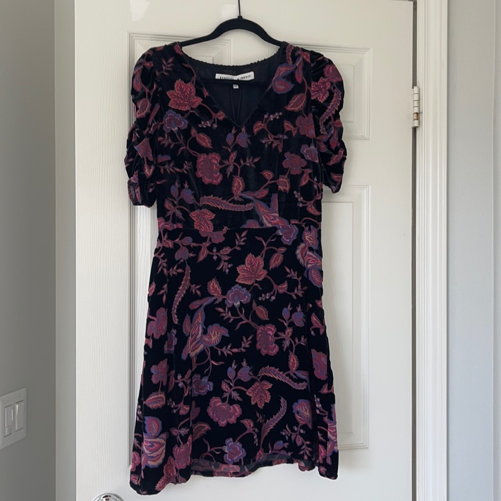 Rebecca Minkoff short sleeve velvet dress